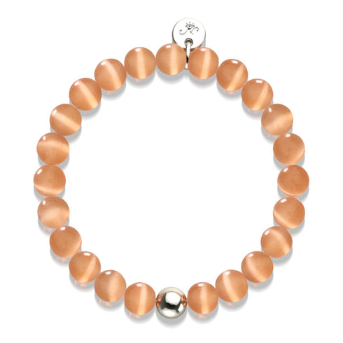 Kürbis | 925 Sterling Silber | Cheshire Glas Armband